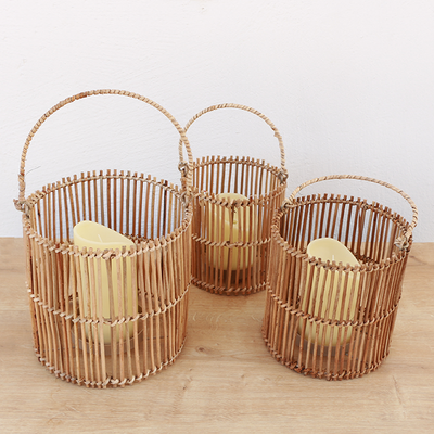 Rattan Mumluk 3'lü Set