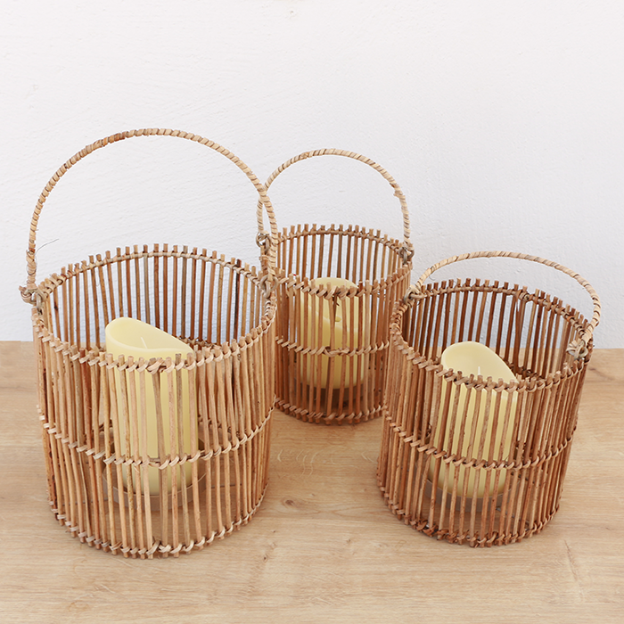Rattan Mumluk 3'lü Set