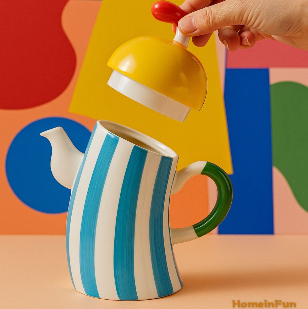 Ceramic Waist-Handle Teapot