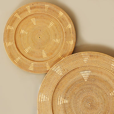 Rattan Duvar Tabağı 2'li Set