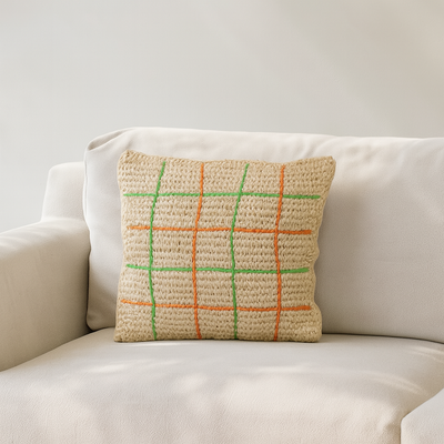 DOĞAL RAFYA KIRLENT KILIFI (47x47 cm)