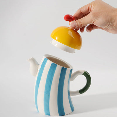 Ceramic Waist-Handle Teapot